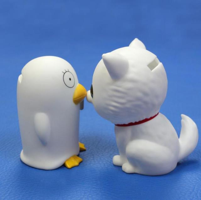 Figurka akcji GINTAMA Sadaharu Elizabeth pies pinceine, śliczna maskotka Anime, kolekcjonerska zabawka dla dzieci - Wianko - 1