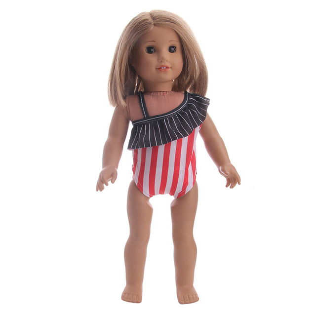 Ubranka dla lalki jednorożec w strojach kąpielowych - dla lalek o wymiarach 18 cali (45 cm) i 43 cm, idealne jako świąteczna zabawka dla dziewczynek do własnoręcznej konstrukcji - Wianko - 8