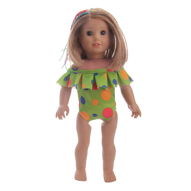 Ubranka dla lalki jednorożec w strojach kąpielowych - dla lalek o wymiarach 18 cali (45 cm) i 43 cm, idealne jako świąteczna zabawka dla dziewczynek do własnoręcznej konstrukcji - Wianko - 9