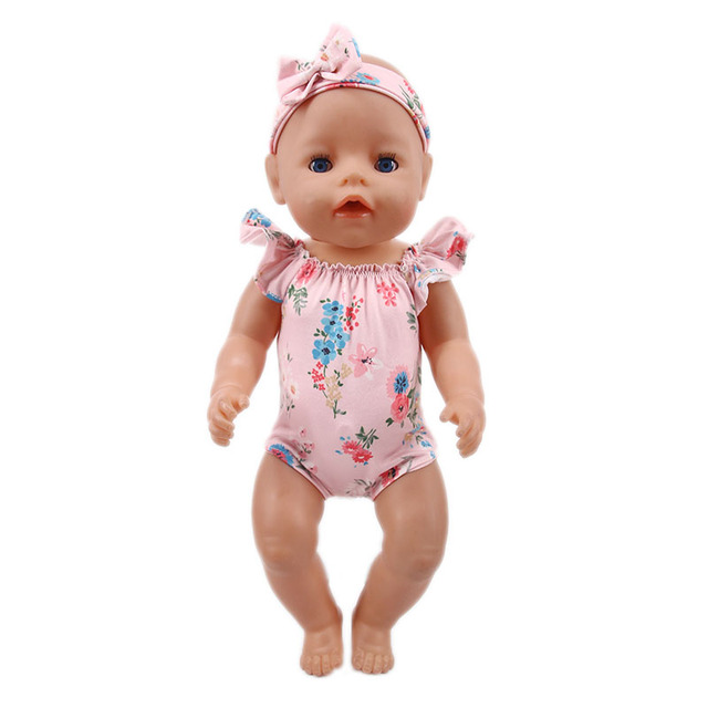 Ubranka dla lalki jednorożec w strojach kąpielowych - dla lalek o wymiarach 18 cali (45 cm) i 43 cm, idealne jako świąteczna zabawka dla dziewczynek do własnoręcznej konstrukcji - Wianko - 20