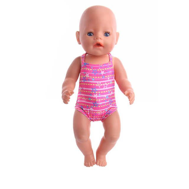 Ubranka dla lalki jednorożec w strojach kąpielowych - dla lalek o wymiarach 18 cali (45 cm) i 43 cm, idealne jako świąteczna zabawka dla dziewczynek do własnoręcznej konstrukcji - Wianko - 10