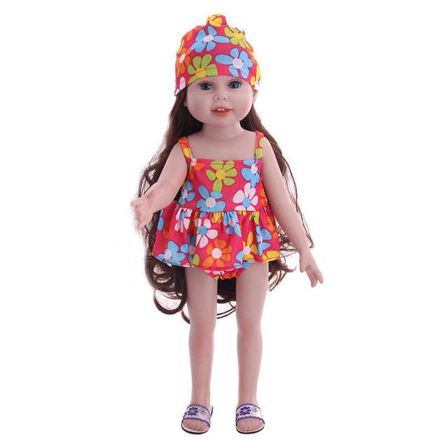 Ubranka dla lalki jednorożec w strojach kąpielowych - dla lalek o wymiarach 18 cali (45 cm) i 43 cm, idealne jako świąteczna zabawka dla dziewczynek do własnoręcznej konstrukcji - Wianko - 12