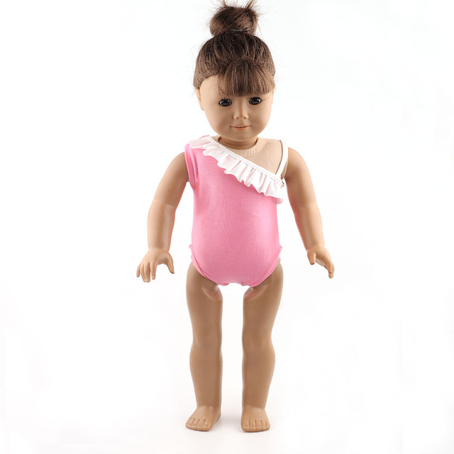 Ubranka dla lalki jednorożec w strojach kąpielowych - dla lalek o wymiarach 18 cali (45 cm) i 43 cm, idealne jako świąteczna zabawka dla dziewczynek do własnoręcznej konstrukcji - Wianko - 4