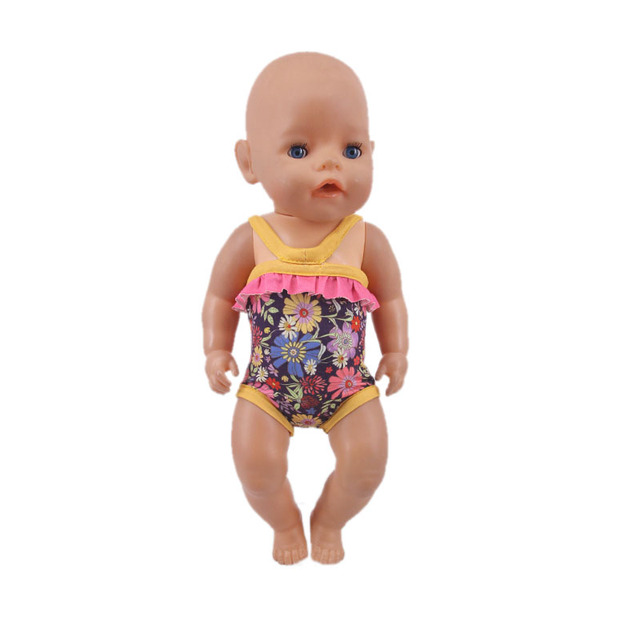 Ubranka dla lalki jednorożec w strojach kąpielowych - dla lalek o wymiarach 18 cali (45 cm) i 43 cm, idealne jako świąteczna zabawka dla dziewczynek do własnoręcznej konstrukcji - Wianko - 3