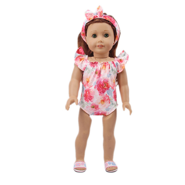 Ubranka dla lalki jednorożec w strojach kąpielowych - dla lalek o wymiarach 18 cali (45 cm) i 43 cm, idealne jako świąteczna zabawka dla dziewczynek do własnoręcznej konstrukcji - Wianko - 22