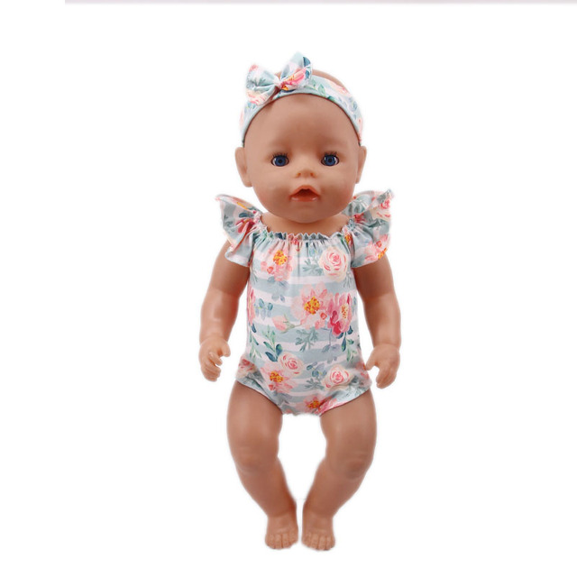 Ubranka dla lalki jednorożec w strojach kąpielowych - dla lalek o wymiarach 18 cali (45 cm) i 43 cm, idealne jako świąteczna zabawka dla dziewczynek do własnoręcznej konstrukcji - Wianko - 26