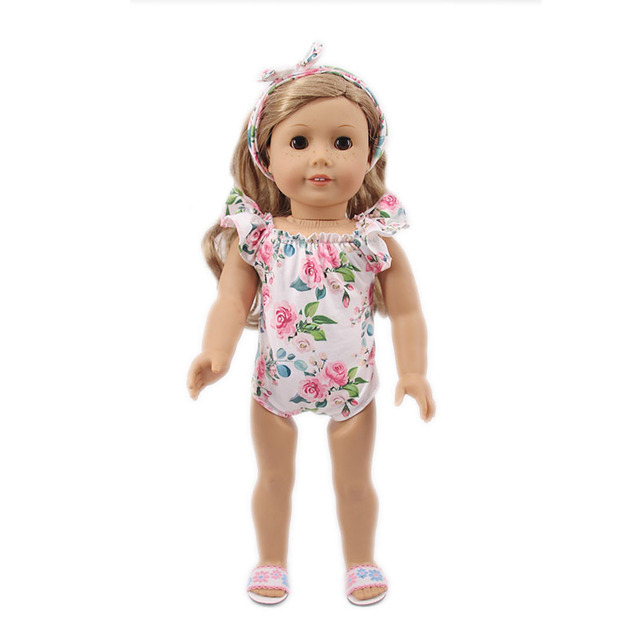 Ubranka dla lalki jednorożec w strojach kąpielowych - dla lalek o wymiarach 18 cali (45 cm) i 43 cm, idealne jako świąteczna zabawka dla dziewczynek do własnoręcznej konstrukcji - Wianko - 23