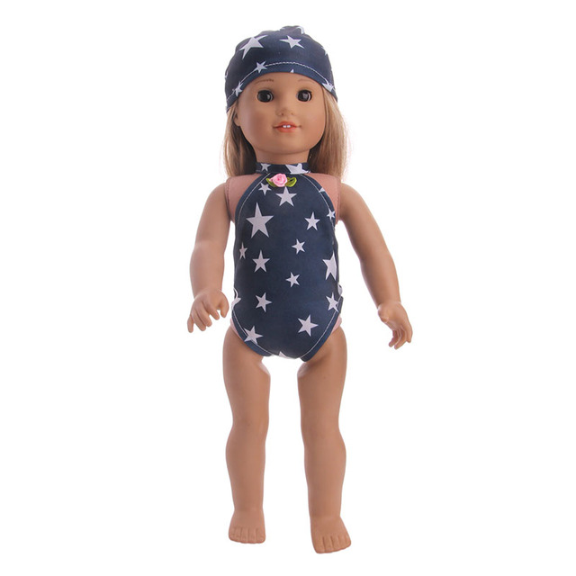 Ubranka dla lalki jednorożec w strojach kąpielowych - dla lalek o wymiarach 18 cali (45 cm) i 43 cm, idealne jako świąteczna zabawka dla dziewczynek do własnoręcznej konstrukcji - Wianko - 6
