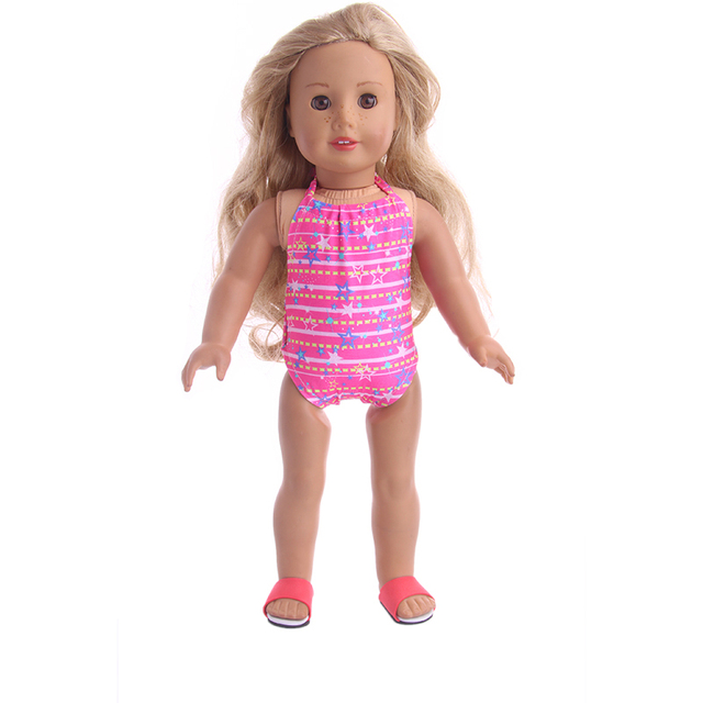 Ubranka dla lalki jednorożec w strojach kąpielowych - dla lalek o wymiarach 18 cali (45 cm) i 43 cm, idealne jako świąteczna zabawka dla dziewczynek do własnoręcznej konstrukcji - Wianko - 11