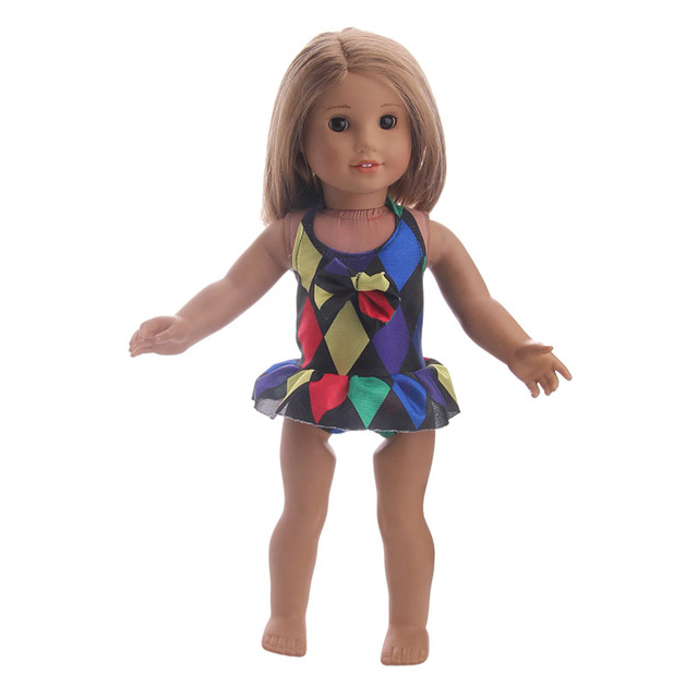 Ubranka dla lalki jednorożec w strojach kąpielowych - dla lalek o wymiarach 18 cali (45 cm) i 43 cm, idealne jako świąteczna zabawka dla dziewczynek do własnoręcznej konstrukcji - Wianko - 7