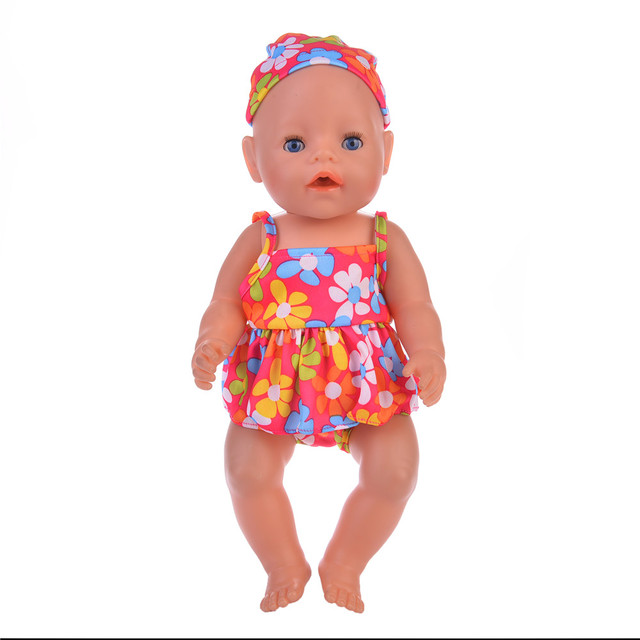 Ubranka dla lalki jednorożec w strojach kąpielowych - dla lalek o wymiarach 18 cali (45 cm) i 43 cm, idealne jako świąteczna zabawka dla dziewczynek do własnoręcznej konstrukcji - Wianko - 17