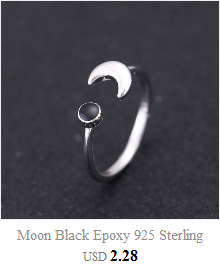 Pierścionek ze srebra próby 925 z czarną kroplówką w geometrycznym wzorze Glaze Circle - rozmiar regulowany - Wianko - 7
