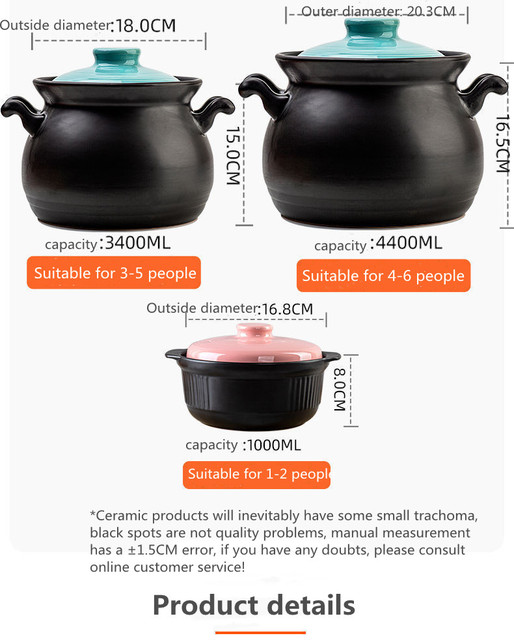 Garnek ceramiczny do zupy wysokotemperaturowy gazowy - Wianko - 10