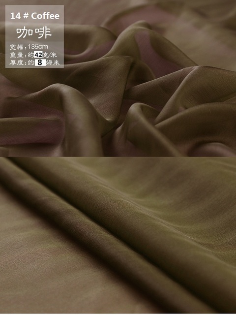Główny kostium z nowej czystej tkaniny jedwabiu szyfonowej - cienki 100% jedwab - modne tkaniny - hurtownia DIY - Wianko - 5