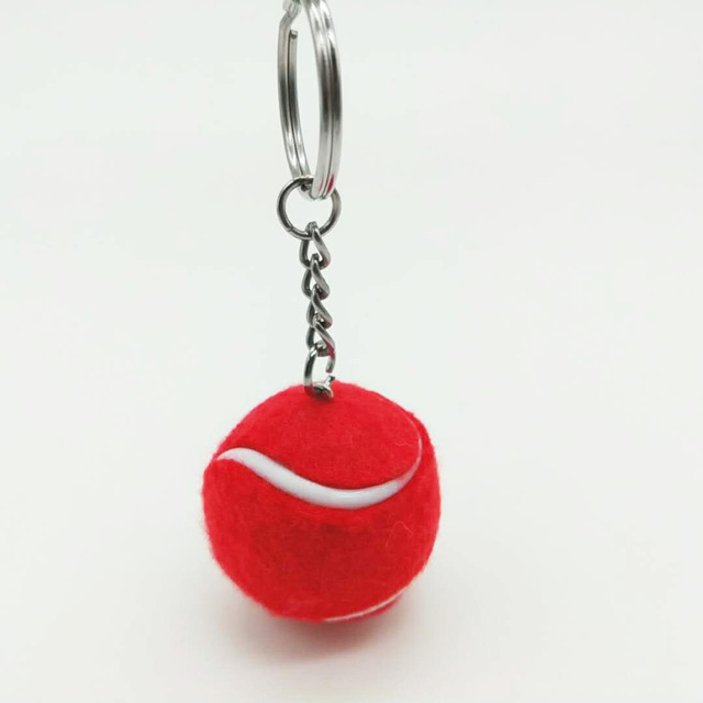 Breloczek tenisowy w kształcie piłki i rakiety – sportowy wisiorek do kluczy, idealny do samochodu i torby - Wianko - 8