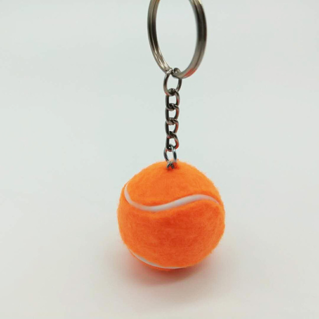 Breloczek tenisowy w kształcie piłki i rakiety – sportowy wisiorek do kluczy, idealny do samochodu i torby - Wianko - 6