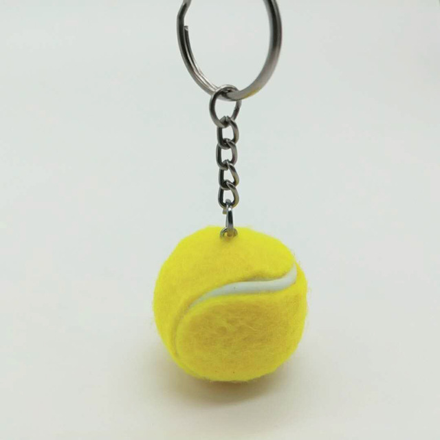 Breloczek tenisowy w kształcie piłki i rakiety – sportowy wisiorek do kluczy, idealny do samochodu i torby - Wianko - 9