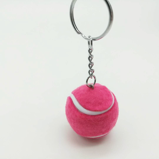 Breloczek tenisowy w kształcie piłki i rakiety – sportowy wisiorek do kluczy, idealny do samochodu i torby - Wianko - 11