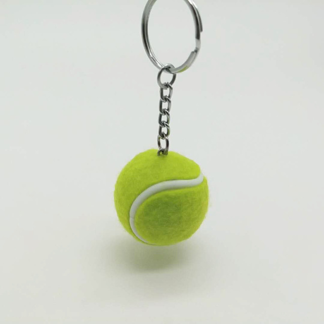 Breloczek tenisowy w kształcie piłki i rakiety – sportowy wisiorek do kluczy, idealny do samochodu i torby - Wianko - 7