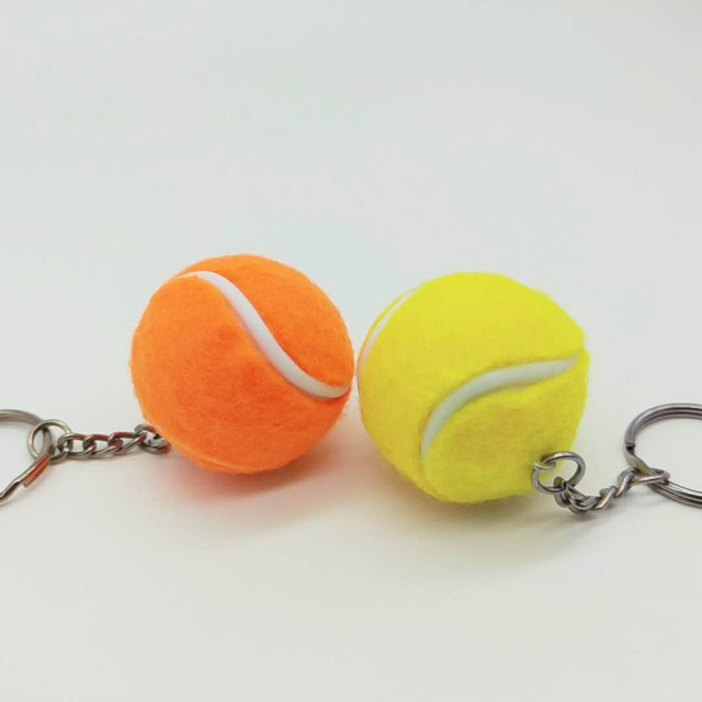 Breloczek tenisowy w kształcie piłki i rakiety – sportowy wisiorek do kluczy, idealny do samochodu i torby - Wianko - 5