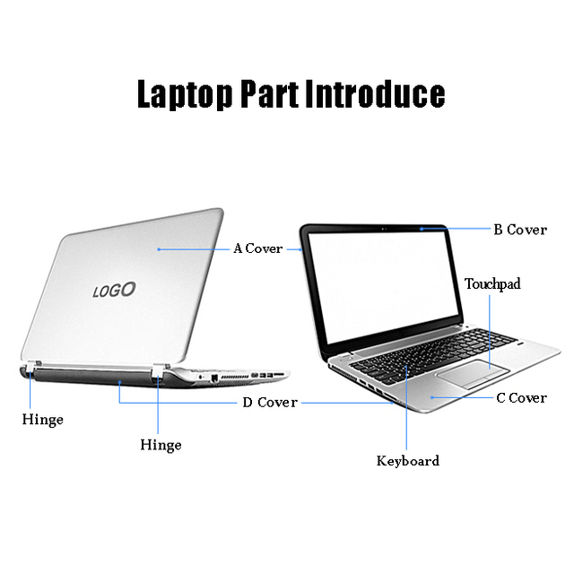 LCD do laptopa MSI GS40/MS-14A1/MS-14A2/GS43VR, czarna tylna i przednia pokrywa - Wianko - 1