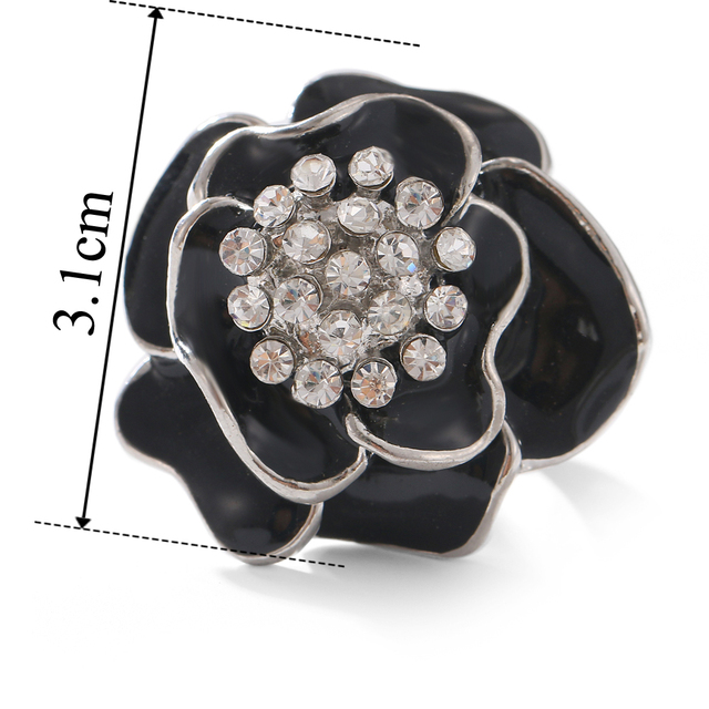 Róża pierścionek z wyselekcjonowanego materiału - modowy prezent na nowy rok - Wianko - 4