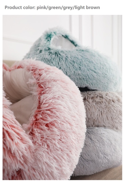 Zimowe łóżko dla kota - ciepłe i pluszowe, półzamknięte, średniej wielkości, idealne dla pupila domowego - Wianko - 1