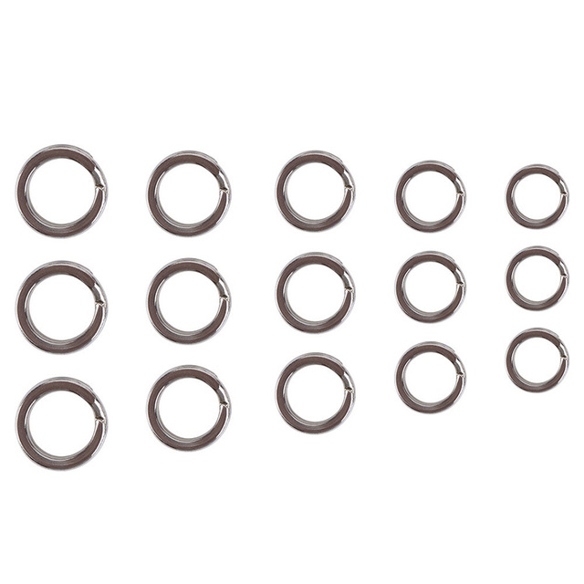 Mieszany zestaw 200 sztuk podwójnych pierścieni łączących Assorted ze stali nierdzewnej - akcesoria wędkarskie dla przynęt - Wianko - 8