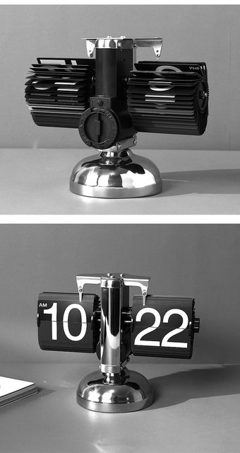 Zegar odwracający Retro ze stali nierdzewnej, klasyczny balans, mechaniczny automatyczny, dekoracja domu - Wianko - 9