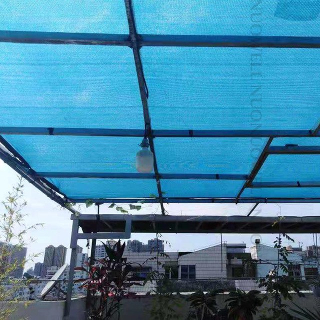 Nowa siatka cieniująca 90% niebieska 8Pin - przeciwsłoneczna osłona z HDPE anty-UV do ogrodu, stoczni i balkonu - Wianko - 12