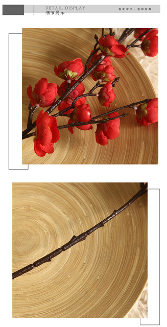 5 sztuk sztucznej gałęzi śliwy jedwabnych do dekoracji ślubnych i ogrodu - Wianko - 11