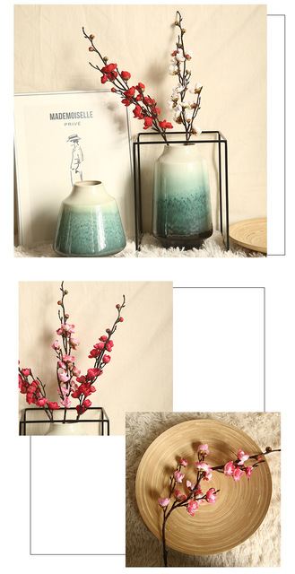5 sztuk sztucznej gałęzi śliwy jedwabnych do dekoracji ślubnych i ogrodu - Wianko - 5