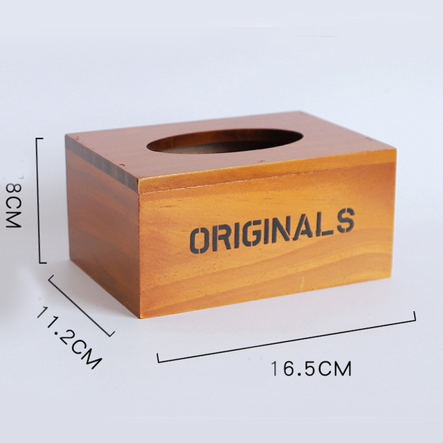 Drewniane pudełko na chusteczki toaletowe w stylu retro z uchwytem - Wianko - 2