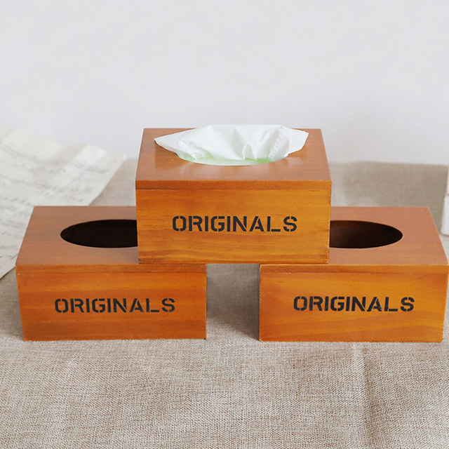 Drewniane pudełko na chusteczki toaletowe w stylu retro z uchwytem - Wianko - 7