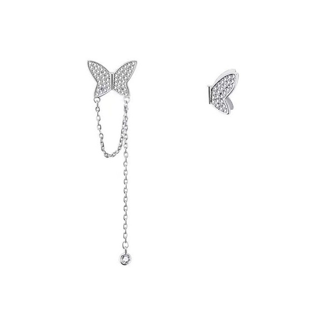 Kolczyki bez kolczyków klipsy do uszu motyl cyrkon geometryczne kolczyki ślubne dla kobiet - Wianko - 11
