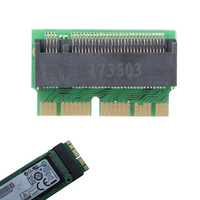 Adapter kart M Key M.2 PCI-e do interfejsu 12 + 16-pin AHCI SSD dla MacBook Air A1465 A1466 Apple Pro A1398 A1502 A1419 NGF - Wianko - 6