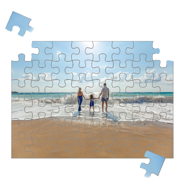 Niestandardowe drewniane puzzle magnetyczne - 48 sztuk z Twoim własnym zdjęciem dla dzieci i dorosłych - Wianko - 3