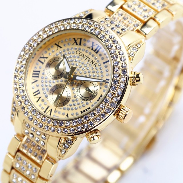 Srebrne luksusowe damskie zegarki z kryształami i diamentami Montre Femme Relogio Feminino 2021 - Wianko - 17