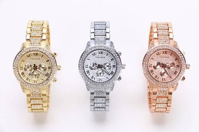 Srebrne luksusowe damskie zegarki z kryształami i diamentami Montre Femme Relogio Feminino 2021 - Wianko - 22
