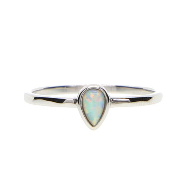 Oryginalny srebrny pierścionek z opalem w kształcie gruszki, 925 Sterling SILVER, elegancki, dla dziewczyn i kobiet, 3x5mm, wysoka jakość, delikatny design - Wianko - 18