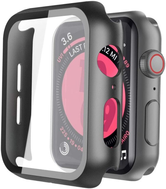 2x Hartowane szklane ochraniacze ekranu dla Apple Watch Seria 6/5/4/3/2/SE 44/40/42/38 mm - folie ochronne - Wianko - 1