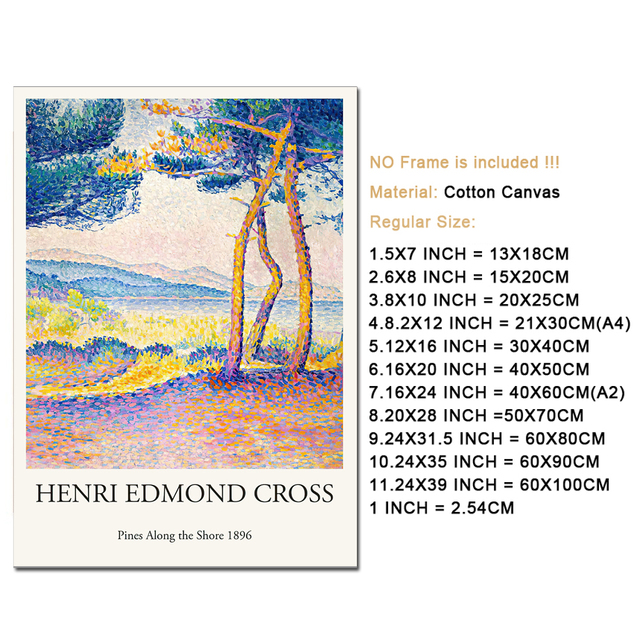 Obraz ścienny na płótnie Henri Edmond Cross Stars Garden Cloud do salonu - abstrakcyjne druki zdjęcia - Wianko - 7