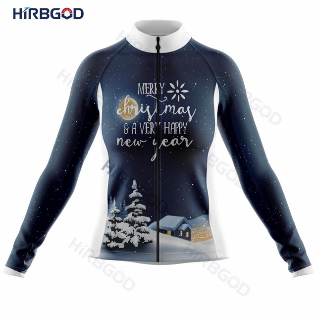 Damska koszulka rowerowa HIRBGOD 2022 z długim rękawem - personalizacja świąteczna, szybkie suche - Wianko - 9