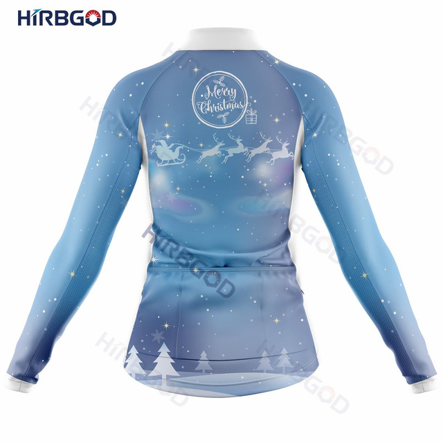 Damska koszulka rowerowa HIRBGOD 2022 z długim rękawem - personalizacja świąteczna, szybkie suche - Wianko - 12