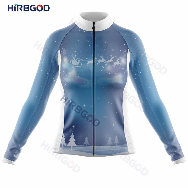 Damska koszulka rowerowa HIRBGOD 2022 z długim rękawem - personalizacja świąteczna, szybkie suche - Wianko - 11