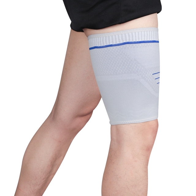 Ochraniacz na udo z kompresją i oddychającym antypoślizgowym pokryciem, ochrona kolana - 1 szt - Wianko - 10