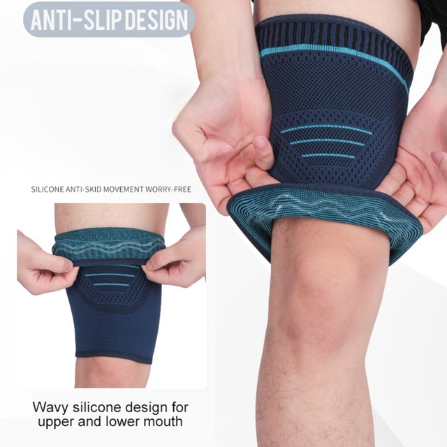 Ochraniacz na udo z kompresją i oddychającym antypoślizgowym pokryciem, ochrona kolana - 1 szt - Wianko - 4