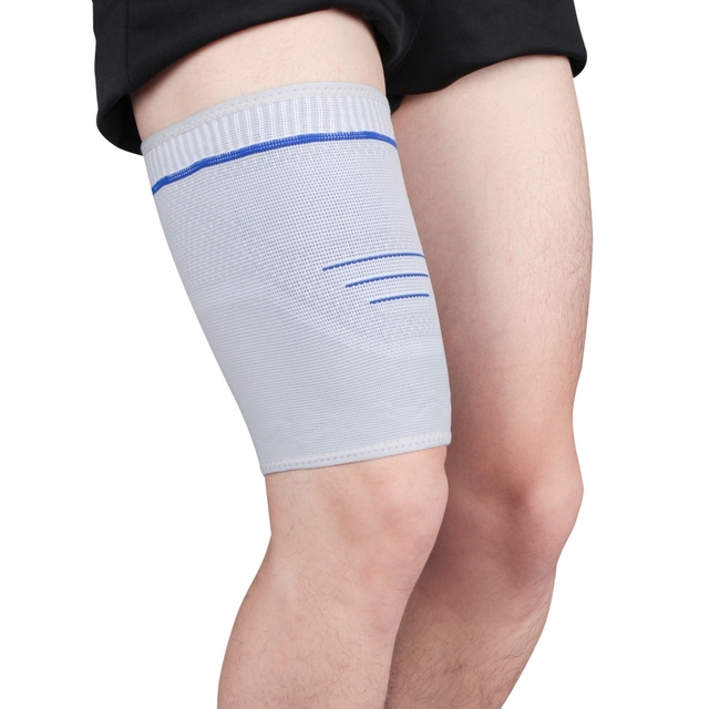 Ochraniacz na udo z kompresją i oddychającym antypoślizgowym pokryciem, ochrona kolana - 1 szt - Wianko - 8