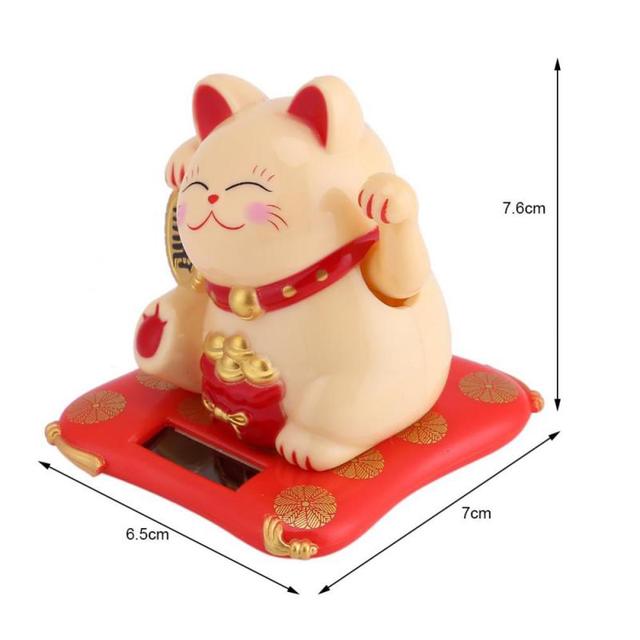 Figurka kota bogactwa i szczęścia Feng Shui - ozdoba samochodu i prezencik na szczęście! - Wianko - 12