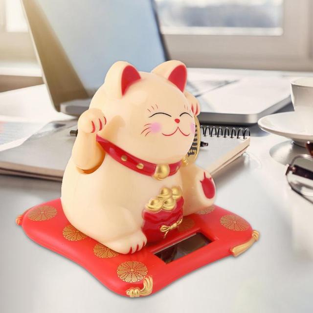 Figurka kota bogactwa i szczęścia Feng Shui - ozdoba samochodu i prezencik na szczęście! - Wianko - 8